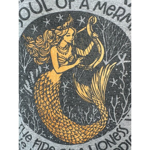 March Woman Graphic Long Sleeve Shirt Fruit Of The Loom HD Cotton Medium Gray - Picture 7 of 16